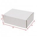 50 Corrugated Paper Boxes 6x4x2 "(15.2 * 10 * 5cm) White Outside and Yellow Inside