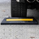 Heavy Duty Rubber Parking Curb Guide Car Garage Wheel Stop Stoppers