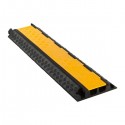 2-Channel Cable Protector Durable Cable Ramp Protective Cover Cable 18000lbs Per Axle Capacity Protector Ramp Rubber Speed Bumps