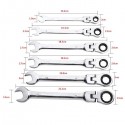 6 Piece Flexible Wrench Reversible Ratcheting Combination Wrench Set