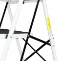 Folding Stool Heavy Duty Industrial Lightweight 4-Step Iron Ladder Black