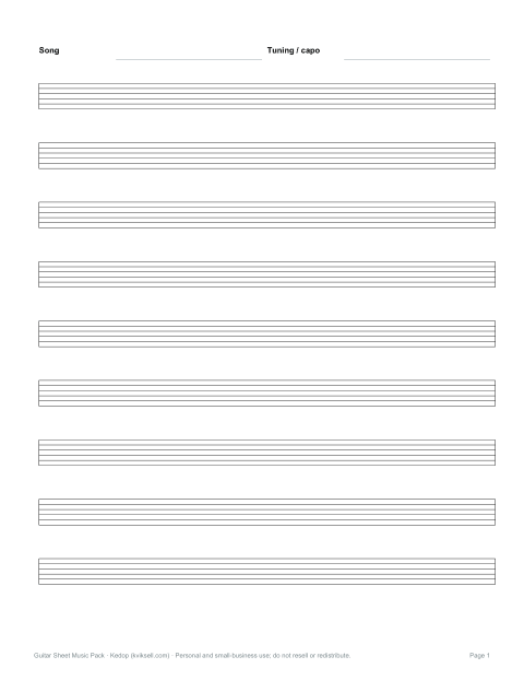 Preview of the first page of Blank tab (PDF)