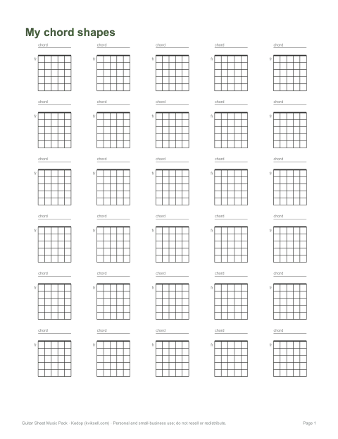 Preview of the first page of Chord charts (PDF)